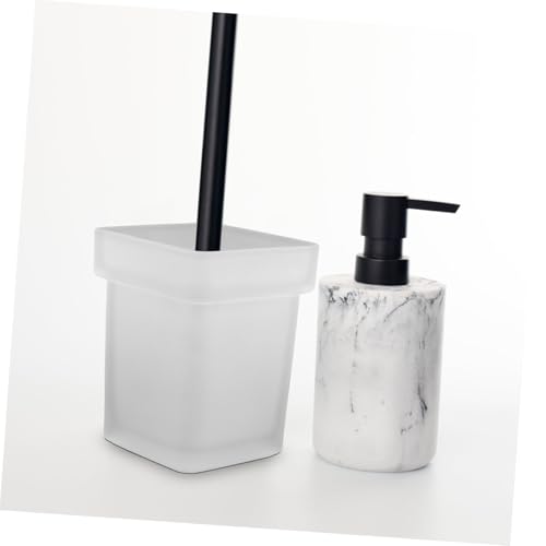 Porte-Brosse WC Céramique Carré | Accessoire de Rangement Compact - 7