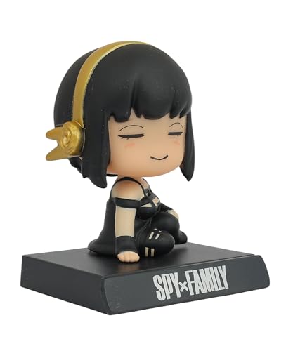 Image of Daiyamondo Super Hero Anime Polyvinyl Chloride Action Figure Bobble Head for Car Dashboard Office & Study Table Decoration for Everyone (Spy Black Girl),9 X 7.5 cm