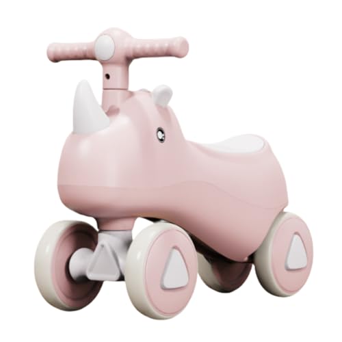 Bxzzuis乗用玩具 足けり 車足こぎ乗用玩具 子供用車 室内玩具 音楽と光とともに バランス感覚 屋外 外遊び 1歳から4歳までのスイングカー 学習用歩行玩具男の子 女の子 誕生日プレゼント (ピンク)
