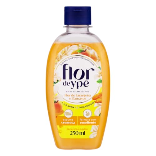 Flor de Ypê Sabonete Líquido, Flor de Laranjeira e Damasco, 250ml...
