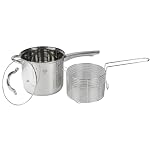 KARL HAUSMANN Pentola Per Friggere 3,6L Con Cestello - Cuociasparagi E Pentola Pasta In Acciaio Inox Per Induzione, Pentola Con Scolapasta E Coperchio In Vetro