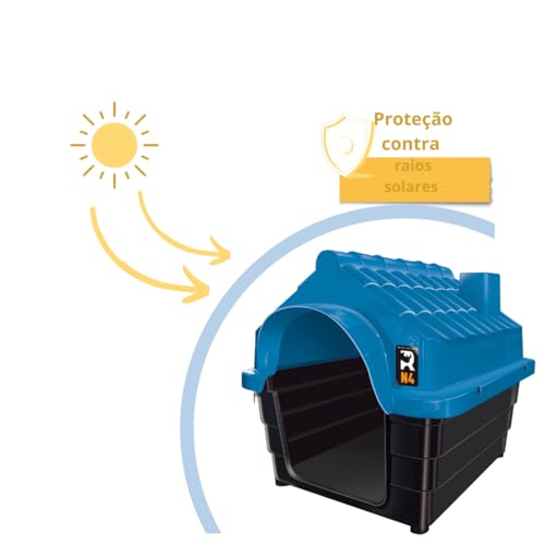 Casa Casinha pra Cachorro N4 Mec Pet azul