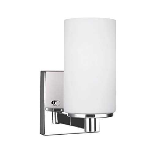 Sea Gull Lighting 4139101-05 Hettinger One-Light Wall / Bath Sconce Vanity Style Lights, Chrome Finish Sea Gull Lighting 4139101-05 Hettinger One-Light Wall / Bath Sconce Vanity Style Lights, Chrome Finish