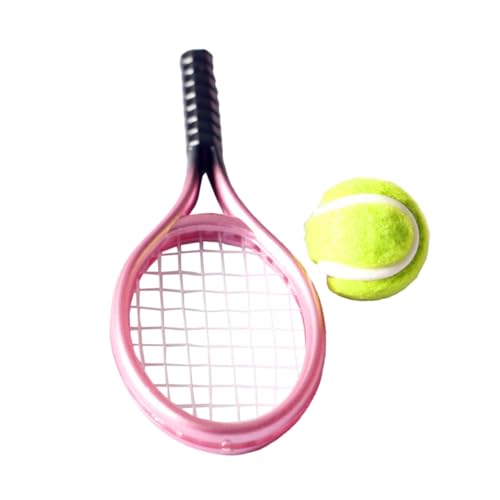 TOYANDONA Modelo de Raquetas de Tenis Mini de Plástico Ligero Diseño Único y Forma Especial para Accesorio de Mini Casa Decorativo Color Aleatorio