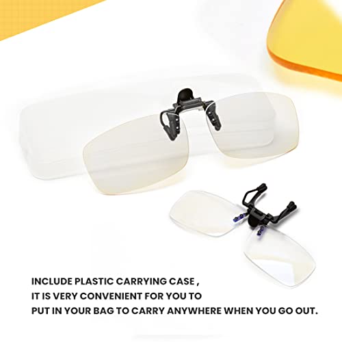 Eyeoomu Reading Glasses Clip On Magnifiers For Eyeglasses And Flip Up Blue Light Blocking Ultra-Light Glasses For Women Men (Transparent, 2.0X) #TOP5