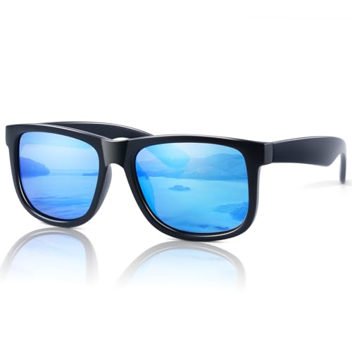 SIPHEW Classic Polarized Sunglasses for Men, Square Sun Glasses with UV400 Protection for Driving & Fishing