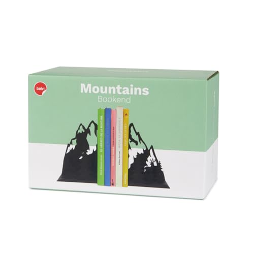 Balvi Buchstützen Mountains Farbe Schwarz Berglandschaft darstellend Nylon