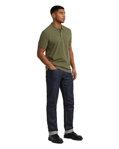 G-STAR Raw C.V. Men's Dunda Overdyed Slim Polo Shirt, Green, M 6