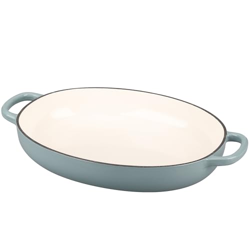 EDGING CASTING Enameled Oval Cast Iron Dutch Oven Pot with Lid, Bread Dutch Oven for Sourdough Bread Baking, Dutch Oven Bread, Bread Oven, 6QT, Seasalt by EDGING CASTING - Image 8