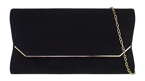 Pochette uni en faux suède femme idéale pour mariages et soirées