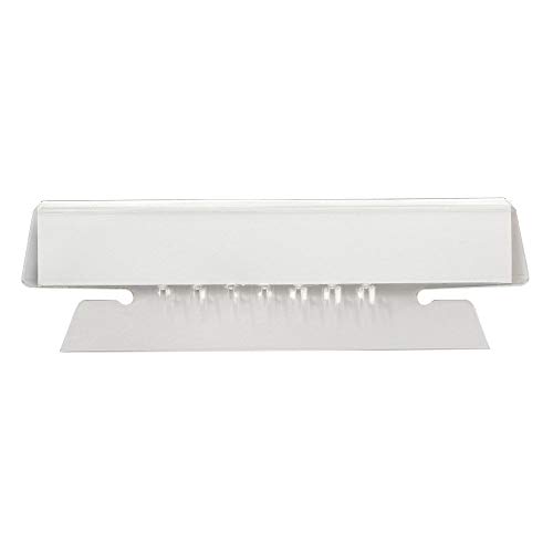 Office Depot® Brand Plastic Tabs, 2", 1/5 Cut, Clear, Pack of 25