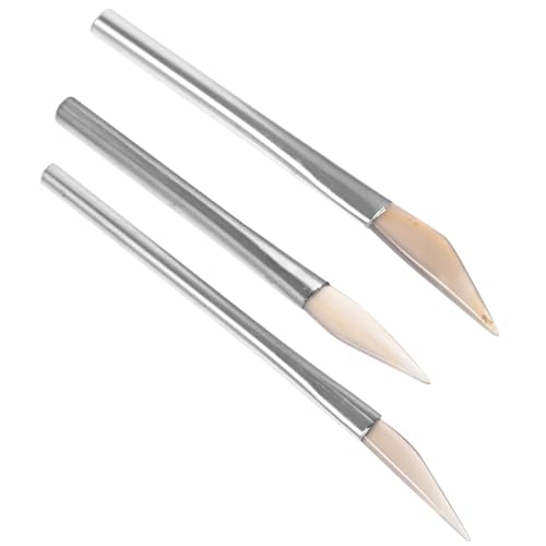 WEKAMOS 3stücke Natürlicher Stein-polierer Mit Griff Stein-polierwerkzeug Für Schmuck Heimwerkerwerkzeug Für Schmuckglättung Und Metallbearbeitung