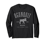 Photo Gallery ogunquit maine usa con moose design souvenir maglia a manica Photo Gallery ogunquit maine usa con moose design souvenir maglia a manica