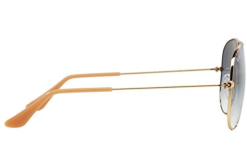 Ray-Ban RB3025 Aviator Sunglasses Arista Gold w/Blue Gradient (001/3F) 3025 58mm Authentic, 58 mm3