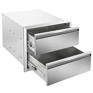 Outdoorkitchendrawers18wx15hx23dflushmountdoublelayerbbqdrawersstainlesssteelbuiltin2drawerforoutdoorkitchenislandpatiogrillstation Urban Country Home Decor Outdoor kitchen drawers 18 w x 15 h x 23 d flush mount double layer bbq drawersstainless steel built in 2 drawer for outdoor kitchen island patio grill station urban country home decor