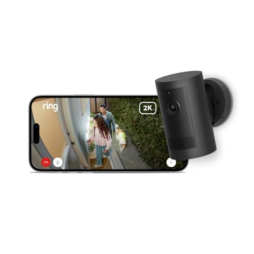 Nouvelle Ring caméra extérieure Plus solaire (Outdoor Camera Plus) : vidéo 2K avec Ring Vision ; caméra de surveillance sans fil à installer soi-même ; essai Ring Home gratuit de 30 jours