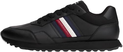 Tommy Hilfiger Runner Sneaker Hombre New Eva Stripes Low Top, Negro (Black), 43