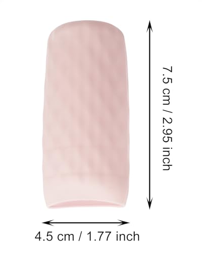 Mini Skater 12pcs Silicone Travel Bottle Cover Reusable Elastic Sleeve Fit Standard Toiletry Container Stretching Bottle Lid Cap for Luggage Bag Suitcase Prevent Leakage Solution (Light Pink)2