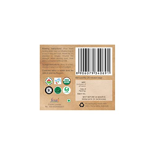 Image of Organic Wellness Tulsi Moringa | Sahjan | Drumstick Leaf Powder | Multi Vitamin Herbal Tea | 25 Tea Bags - Pack of 2