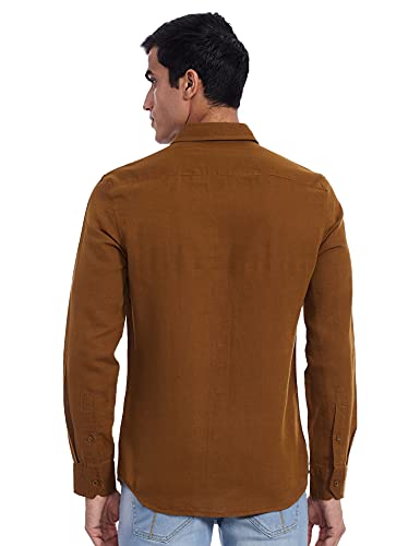 Image of Marks & Spencer Mens Solid Polyester Blend Collared Neck Regular Fit Easy Iron Shirt (Pack of 2)