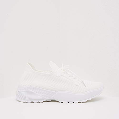 Image of shoexpress Womens Textured Sneakers with Lace-up Closure and Pull Tab Sneakers
