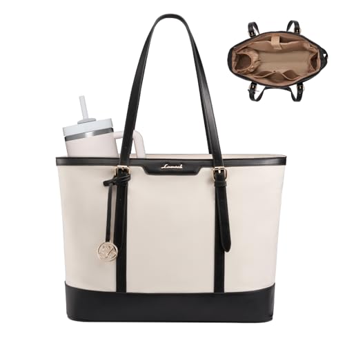LOVEVOOK Work Tote Bag 17.3 Inch Laptop Computerk Bags Cup