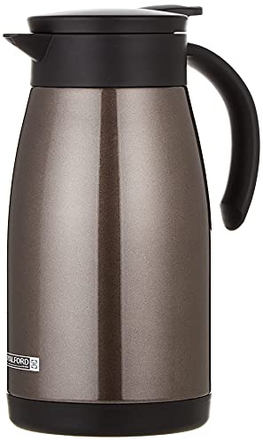 New Stainless Steel Double Wall Isolating Jug Vacuum Royalford Flask Hot Cold Jug (1 Litre)