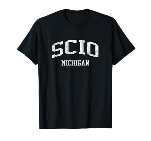 Scio MI J05 Vintage Athletic Sports Design T-Shirt