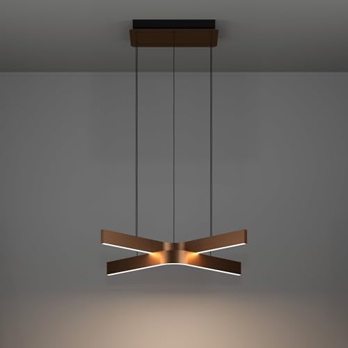 Lampe suspendue LED Folcino-Z connectée ZigBee et Matter en métal bronze dimmable - 3