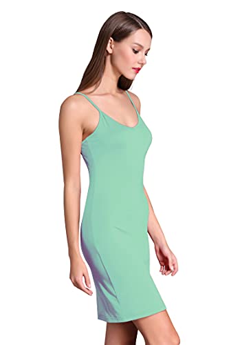 Image of Coreal Women's Modal Spaghetti Strap Slip Under Dress Stretchy Layering