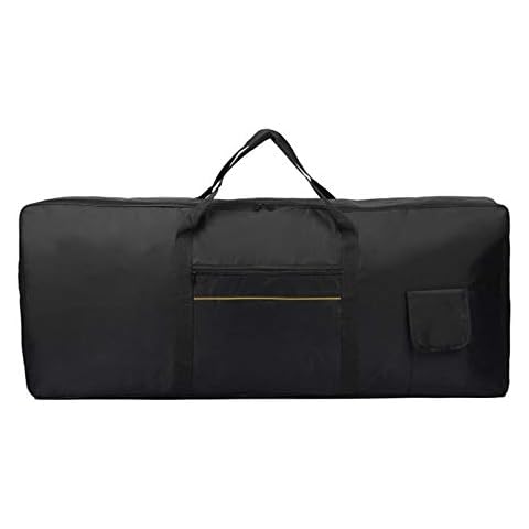 DASNTERED 61 Keys Keyboard Case for 61 Keys Keyboard and Electric Piano, Electric Keyboard Bag Piano Gig Bag | Waterproof 420D Oxford Cloth Electric Piano Padded Case(Black) Cover