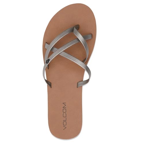 Image of Volcom Women's New School Strappy Flip Flop Flat Slide Sandal