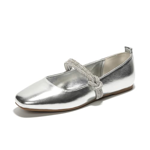 Tammy Cape Robbin Ballet Flats - Comfortable Rhinestone Dressy Shoes