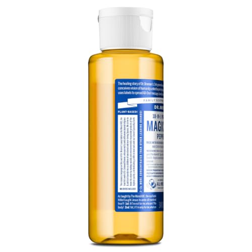 Dr. Bronners, Castile Soap Peppermint 18 In 1 Organic, 3.4 Fl Oz image 5