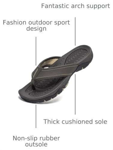 Image of GUBARUN Mens Sport Flip Flops Comfort Casual Thong Sandals Outdoor