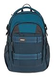 LÄSSIG Schulrucksack mit Laptopfach Bold Origin School Backpack Dark Blue dunkelblau