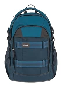 LÄSSIG Schulrucksack mit Laptopfach Bold Origin School Backpack Dark Blue dunkelblau