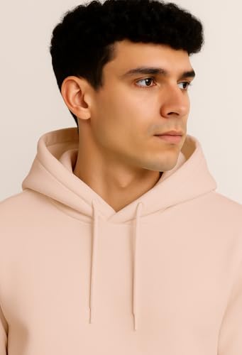 Image of Nobero Hoodies for Man | 280 GSM Rich Cotton Fleece Solid Hooded Full Sleeve Sweatshirt for Man | Stylish Casual Wear Winter Hoodies for Men