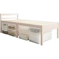 Amazon｜萩原(Hagihara) ベッド シングル 天然木 すのこ 宮棚