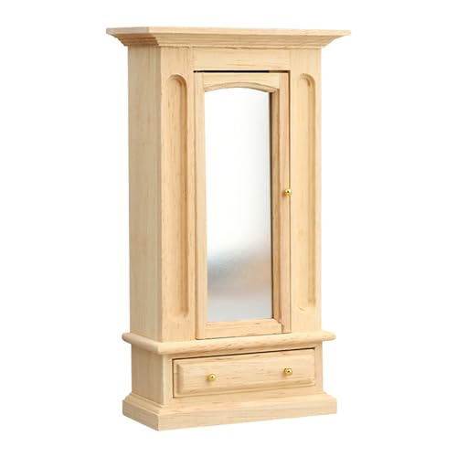 Armario de madera para decorar dormitorios de casas de muñecas 1:12
