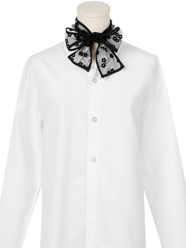 Women's Lace Embroidery Mesh Scarf, Skinny Long Hair Ribbon Handbag Handle Wrap Scarves Neckerchief2