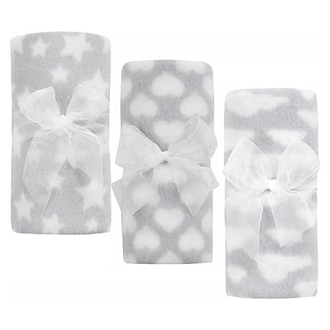 BBsky Set of 3 Soft Fleece Blankets Cover