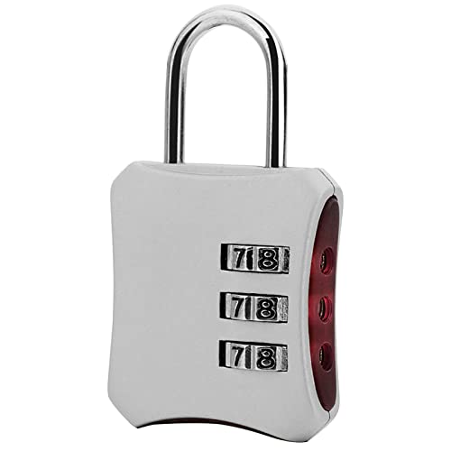 3-Stelliges Kleines Zahlenschloss Winziges Vorhängeschloss Für Mini Box Gepäck Koffer Rucksack Schwarz Gym Tür Gepäck Koffer Rucksack Fahrrad Büro,D Cover