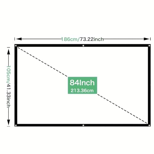 Pantalla de proyección portátil plegable de 84 pulgadas miniatura 2