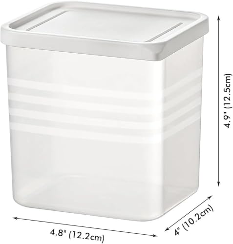 Image of SPIREX Fridge Kitchen Home Food Storage Containers 6 Pack set Vegetables Fruits Keep Fresh | Plastic Refrigerator Side Doors Organizers | With White Lid (Pack Of 6)