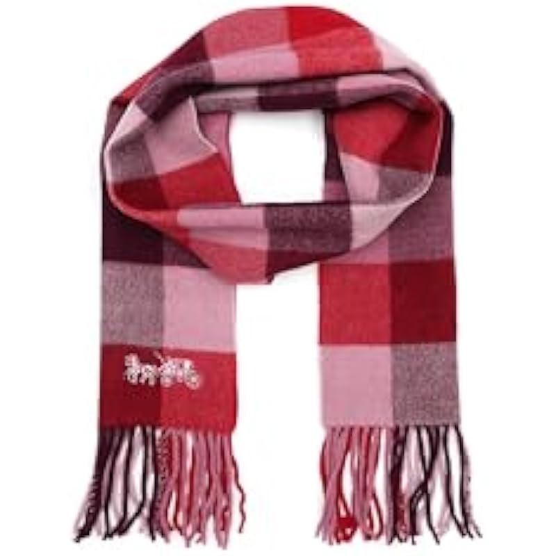 Coach womens Multicolored Check Muffler Cherry Multi One Size