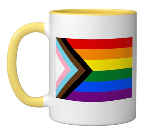 Taza de cerámica 11 onzas con bandera LGBTQ miniatura 1