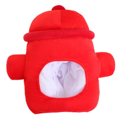 DIYEAH Fire Hydrant Cosplay Hat Stuffed Headgear Soft Cartoon Firefighter Party Hat Photo Prop for Halloween Christmas Carnivals