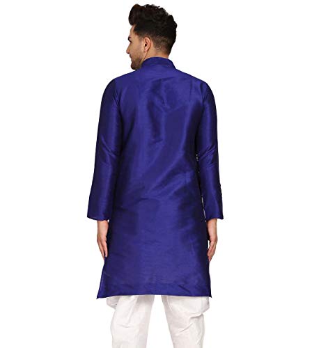 Image of Men's Ethnic Silk Loop Button Kurta