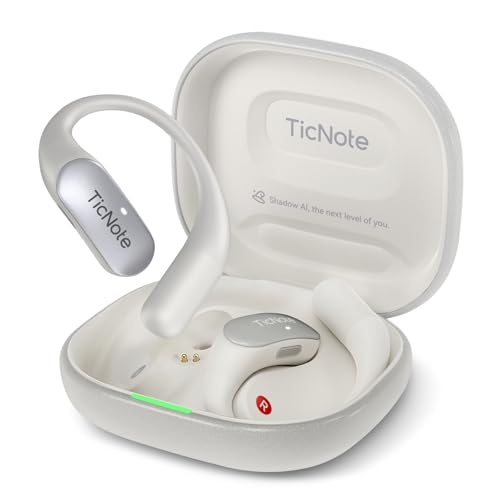 Mobvoi TicNote Pods Enregistreur Vocal IA Portable 4G Intégré sans Téléphone – Transcription Automatique, Notes de Réunion, Activation Vocale, Batterie...